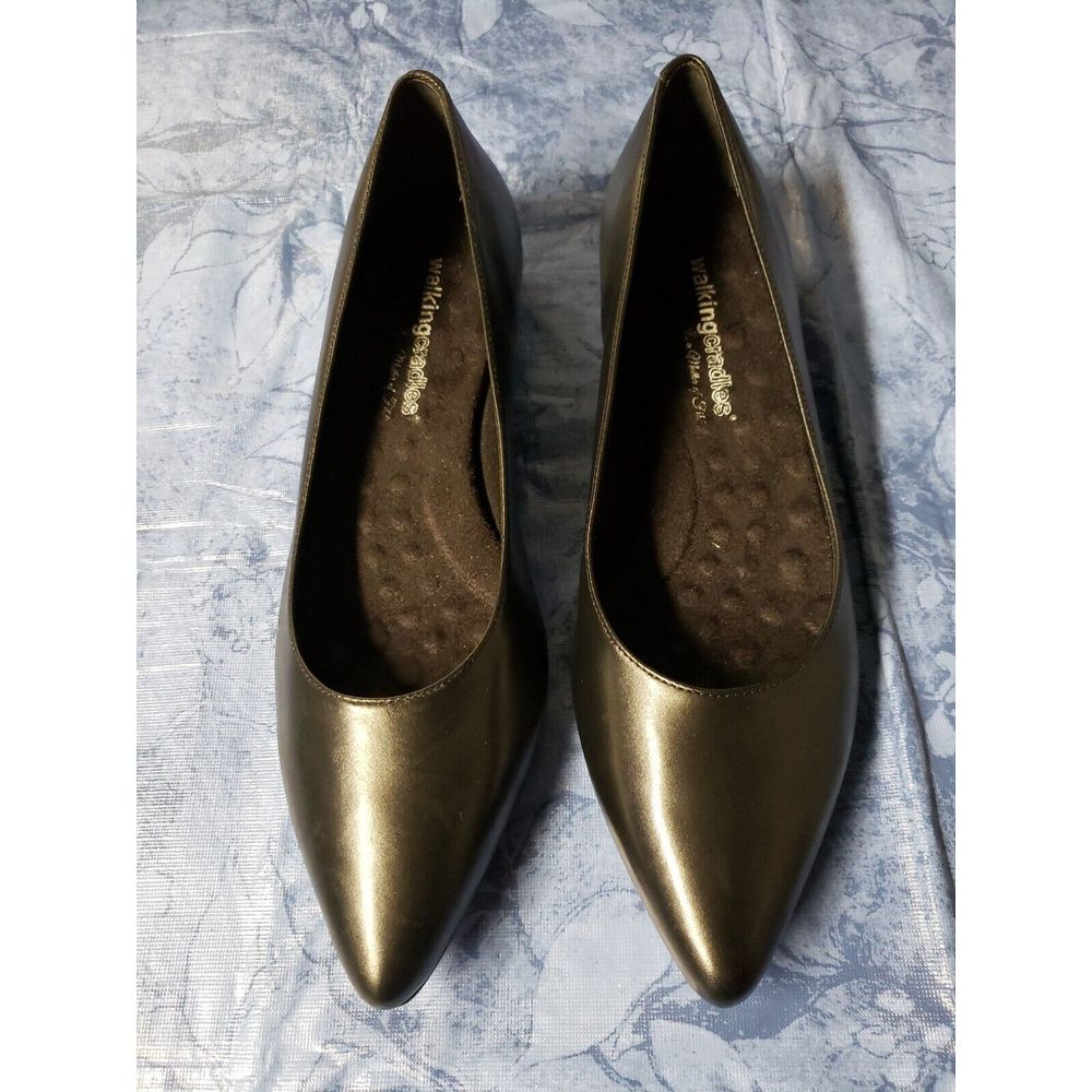 Walking Cradles Reece Black Women Flat Leather 10.5 N Made In Brazil